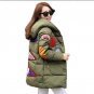 Winter Women Jacket Collar Pocket Long Coat Patch 2017 New Thickening Casual Slim Hooded Loose plus 