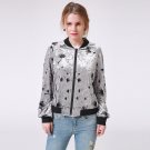 Autumn Women Velvet Jacket Fall Print Zipper Basic Coat Woman Winter Coats And Jackets Female bomb F