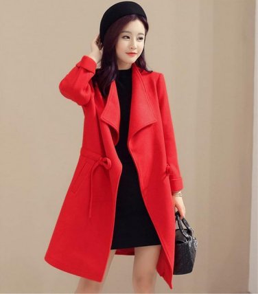 2016 New autumn Winter jacket women woolen coat fashion design plus size 4XL woolen coat