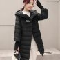 2017 Autumn And Winter Women Jacket Coat Long Women Parka Female Beading Outerwear Red Black Slim Fa