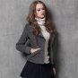 Women Wool Coats Vintage Slim long sleeves Short Coat Winter New Europe Fashion Warm Thicken pockets