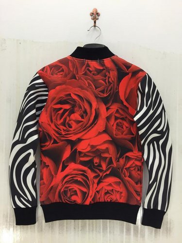 New Men/women\'s Casual Baseball Jacket 3D Print Marilyn Monroe Rose Floral Coat Long Sleeve Fall/wi