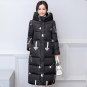 2017 hooded big size 3XL winter jacket women cotton padded jaqueta feminina inverno female printing 