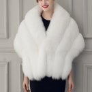 Faux Fur Coat Gilet Fur Vest Women  Fur Shawl Cape Batwing  Winter Poncho Warm Shawls Wraps