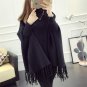 free shipping women poncho Turtleneck long cloak shawls bat sleeve girls fall winter coat jacket 201