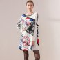 Autumn Winter Casual Long Women Sweater Coat bat sleeve fashion letters printed Women\'s Sweaters La