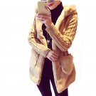 Winter outwear coat classic fashion women sweatshirts long coats knitting stitching tracksuit Casual