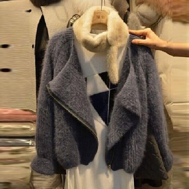 Casual Long Sleeve Cardigans with Zipper Women 2017 New Autumn Winter Fashion Knit Sweater Ladies Fe