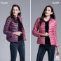 FURANDOWN Winter Womens Two Side White Duck Down Jacket Warm Winter Coats Parkas Lightweight Down Ja