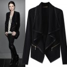 Virgil bear 2017 New Short Jacket for Women Winter Basic Black Turn down Collar Casual Fashion Plus 