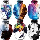 Hot Sale Autumn Winter Galaxy Print Punk Hoodies Women Animal Print Pocket Coat 3D Plus Size Pullove