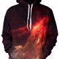 Hot Sale Autumn Winter Galaxy Print Punk Hoodies Women Animal Print Pocket Coat 3D Plus Size Pullove