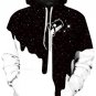 Hot Sale Autumn Winter Galaxy Print Punk Hoodies Women Animal Print Pocket Coat 3D Plus Size Pullove