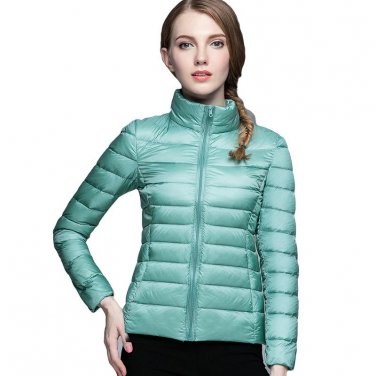 90% White Duck Down Jacket Autumn Winter 13 Colors New Warm Slim Zipper 2017 Women Fashion Light Dow