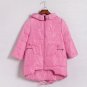 New Down Jackets Spring Winter Korean Style Down Loose Coat Winter Hooded Zipper Coast Green Pink Gr