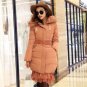 Winter women down jacket 2017 new fashion pure color medium long long sleeve Thickening warm slim f