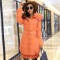 Winter women down jacket 2017 new fashion pure color medium long long sleeve Thickening warm slim f