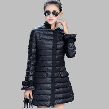 OMLESA 2017 White Duck Down Jacket Slim Long Female Coat Down Jacket Outdoors Windproof Waterproof W