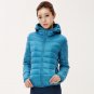 New 2017 Winter Two Side Women 90% White Duck Down Jacket Women\'s Hooded Ultra Light Down Jackets W
