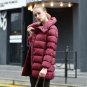 Thick Winter Coat Women Down Jacket Long Puffer Quilted Outwear Female Warm Solid