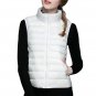 Women Sleeveless Jacket New Autumn Winter Ultra Light White Duck Down Vest Female Outwear Warm Waist