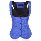 Women Down Vest Jacket Autumn Winter Ultra Light White Duck Down Vests Coats Female Lace Patckwork W