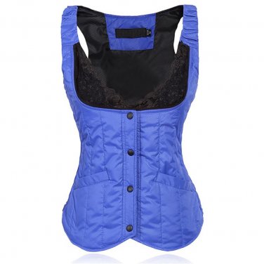Women Down Vest Jacket Autumn Winter Ultra Light White Duck Down Vests Coats Female Lace Patckwork W