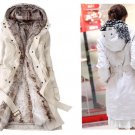Warm Winter Coat Jacket Outerwear Faux Fur Lining Women\'s Fur Jackets Parka Overcoat Roupas Woman C