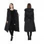 Women Winter Long Down Jacket Slim Light and Thin Hooded Down Coat Parka