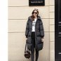 Women Winter New 2017 Hooded Down Jackets Super Warm Outwear Loose Black Long Sleeves Coats