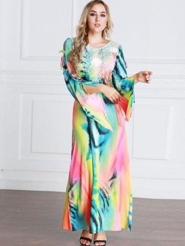 Plus Size Gradient Women\'s Maxi Dress