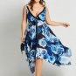 Plus Size Asym Chiffon Women\'s Maxi Dress