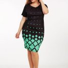 Plus Size Plaid Women\'s Sheath Dress