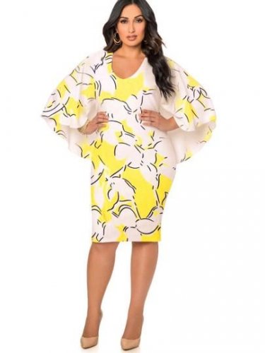 Plus Size Double-Layered Women\'s Bodycon Dress