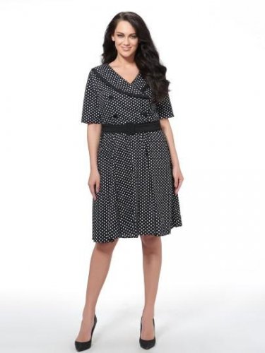 Plus Size Polka Dots Women\'s Day Dress