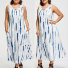 Summer Women Casual Sleeveless Dress Party Lace Loose Beach Dress Large Size