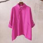 Autumn Women Shirts Plus Size Asymmetric Soft Solid Female Blouses Spring Casual Loose Breathable Lo