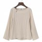 Plus Size Women Tops Tees Autumn Cotton Long Sleeve Loose O-neck Women T-shirts Oversize Casual Fema