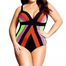 Swimsuit Women Monokini Push Up Bikini 2017 Plus Size One Piece Sport Deep V Multicolor Beach Bathin