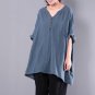 CELMIA 2018 Spring Women 3/4 Sleeve V Neck Buttons Pullover Shirt Autumn Leisure Cotton Linen Blouse