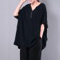 CELMIA 2018 Spring Women 3/4 Sleeve V Neck Buttons Pullover Shirt Autumn Leisure Cotton Linen Blouse