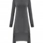 2017 Spring Autumn Women Knitted Dress Casual Long Sleeve Irregular Hem Maxi Party Dresses Sweater D