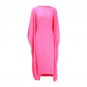 Vestidos Women Casual Solid Dress 2017 Spring Autumn Ladies Vintage Batwing Sleeve O Neck Mid-Calf D