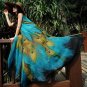 Women Sexy Maxi Long Dress 2017 Bohemian Oversized Women O Neck Sleeveless Belt Peacock Printed Chif