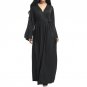 Women Long Maix Dress Autumn Winter Long Sleeve Deep V Neck Waist Belt Elegant Dress Gown Oversized 