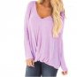 2018 Spring Fall Women Blouse Sexy Ladies V Neck Tops Long Sleeve Solid Blusas Shirts Casual Loose T