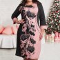 Vestidos 2017 Spring Oversized Women Elegant Dress Female 3/4 Sleeve O Neck Casual Slim Bodycon Flor
