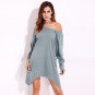 One Shoulder Elegant T shirt Dress Plus Size Two Types Dressing Sexy Plain Casual Party Dresses Vest