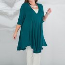 Oversized 2017 Autumn Women Sexy Dress V Neck Long Sleeve Knee Length Casual Loose Solid Dresses Ves