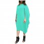 Oversize Women Retro Solid Midi Dress 2017 Spring Ladies Batwing Sleeve O Neck Casual Loose Dress La